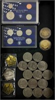 Assorted Coins W/ Eisenhower Dollars
