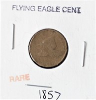1857 Flying Eagle Cent - F