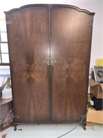 Large vintage wood chifforobe