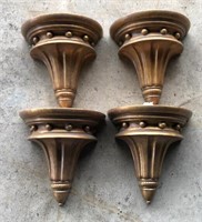 4 wall hanging pedestals, 11” tall