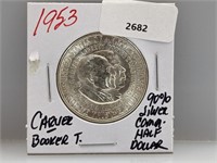 1953 90% Silv Carver/Booker T Comm Half $1