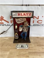 Vintage Blatz beer Barrel Banjo player with
