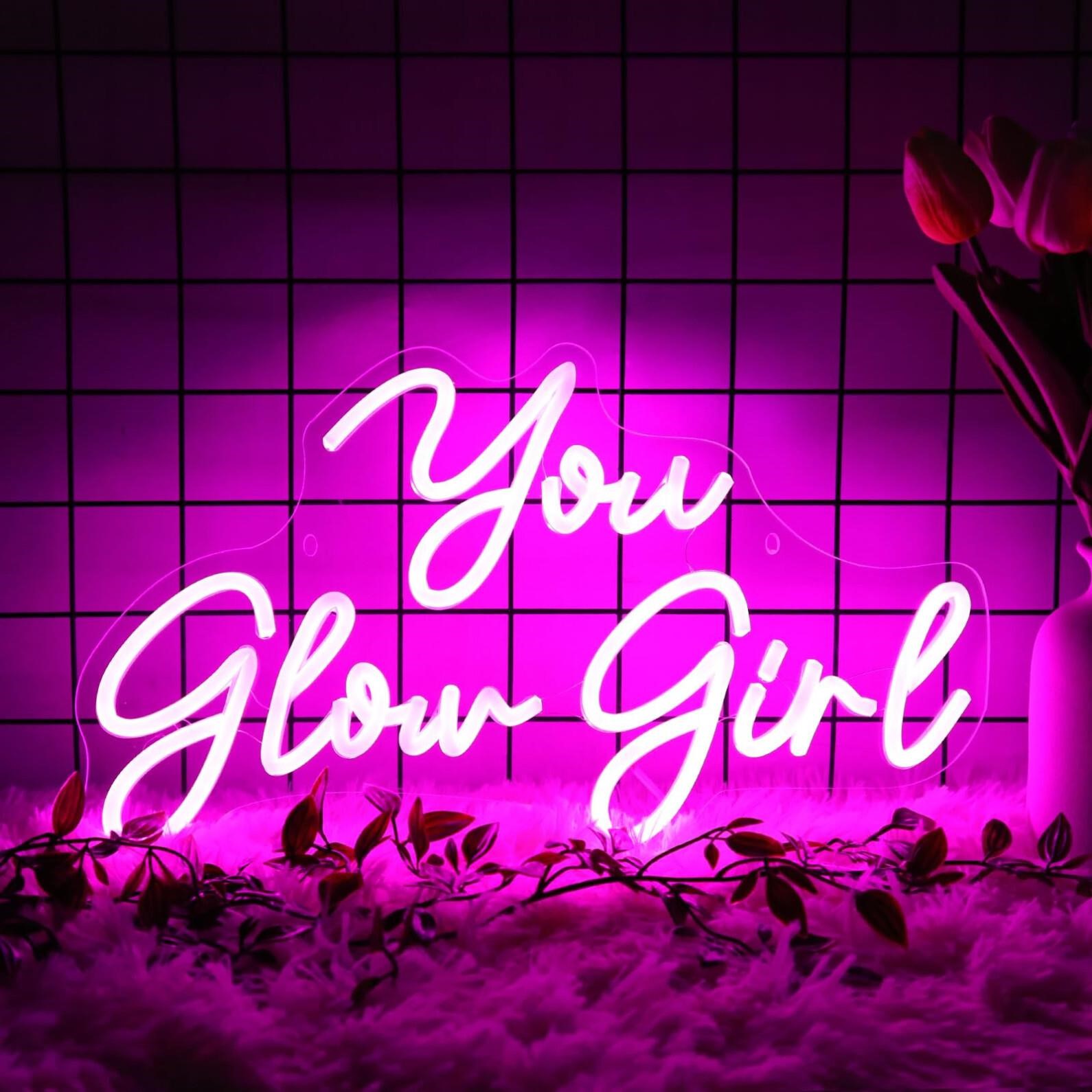 Neonawall You Glow Girl Neon Sign LED Light up Yo