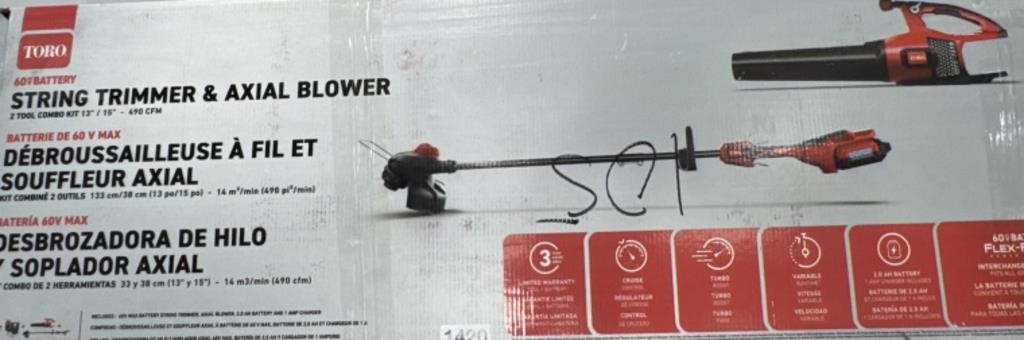 TORO STRING TRIMMER AND BLOWER RETAIL $260