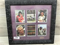FRAMED INDIANAPOLIS 500 DRIVERS COLLECTOR CARDS IN