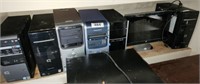 6 COMPUTER TOWERS & MONITOR- ALL UNTESTED