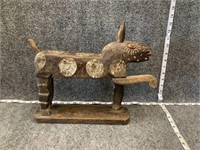 Old Wooden Carved Dog