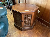 Octagon Cabinet End Table
