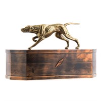 Copper and brass figural box