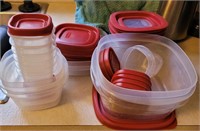Rubbermaid storage containers.