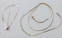 14k Necklace and Bracelet