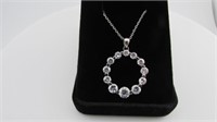 925 STERLING SILVER LAB CZ ETERNITY NECKLACE