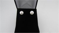 GENUINE 7MM-8MM STUD PEARL EARRINGS