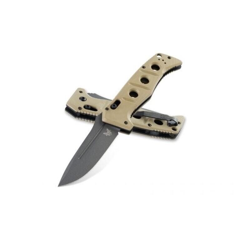 Benchmade Tan Sibert Auto Adamas Drop Point Knife