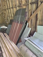 Metel roofing- cut offs- misc. Colored & lengths,