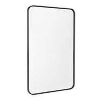Minuover Wall Mount Mirror for Bathroom, Brush Bla