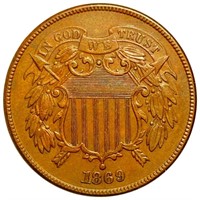 1869 Two Cent Piece UNCIRCULATED