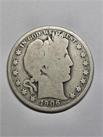 1906-D Barber Half Dollar