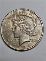 1924 Peace Silver Dollar Coin