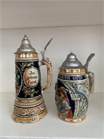 Beer steins one has musical box