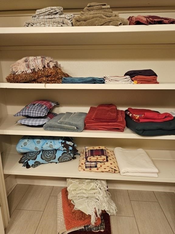 Linen Closet.  Towels, Sheets, Blankets & Rugs
