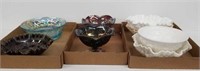 IG Iridescent & Milk Glass Bowls