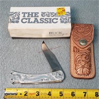 Buck 111 Pocket Knife 5" w/ Leather Sheath