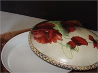 Hand Painted Covered Dish