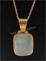 Marked 925 Sterling Silver Gold Wash Necklace