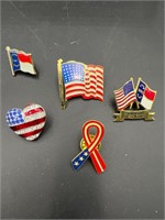 Patriotic pins and brooches