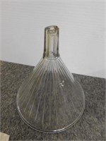 Glass ribbed funnel, 7" diameter