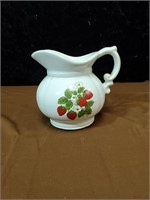 Strawberry decal McCoy pitcher approx 5.5 inches