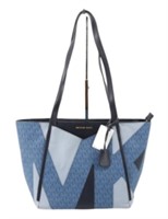 Michael Kors Blue Patchwork Handbag