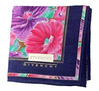 Givenchy Purple Floral Scarf
