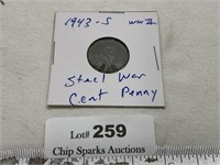 1943S WWII Steel War Cent Penny
