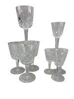 8 WaterFord Crystal Glass Cordials Goblets
