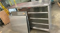 STAINLESS STEEL 4SHELF DISH CABINET.