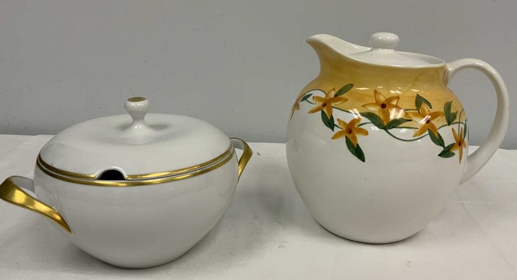 Haviland Tureen, and Water Pitcher