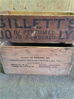 2 vintage wooden boxes