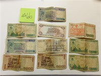 mixed foreign paper currency lot