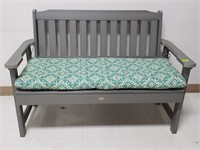 Highwood Gray Bench w/Plow & Hearth Cushion