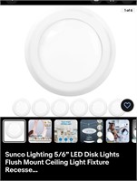 Sunco Lighting 5/6" LED Disk Lights