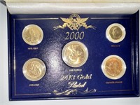 2000 24 kt Gold Plated Coin Set