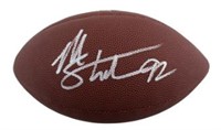 Michael Strahan Signed football BAS Witnessed