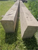 (2) ROUGH CUT TIMBERS - 104" X 11" X 5 1/2"