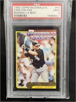 PSA Graded Carlton Fisk Baseball Card PSA Mint 9