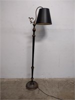 Antique Floor Lamp w/ Ornate Cast Iron Base