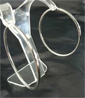 Silver Latch Hoop Earrings - Large