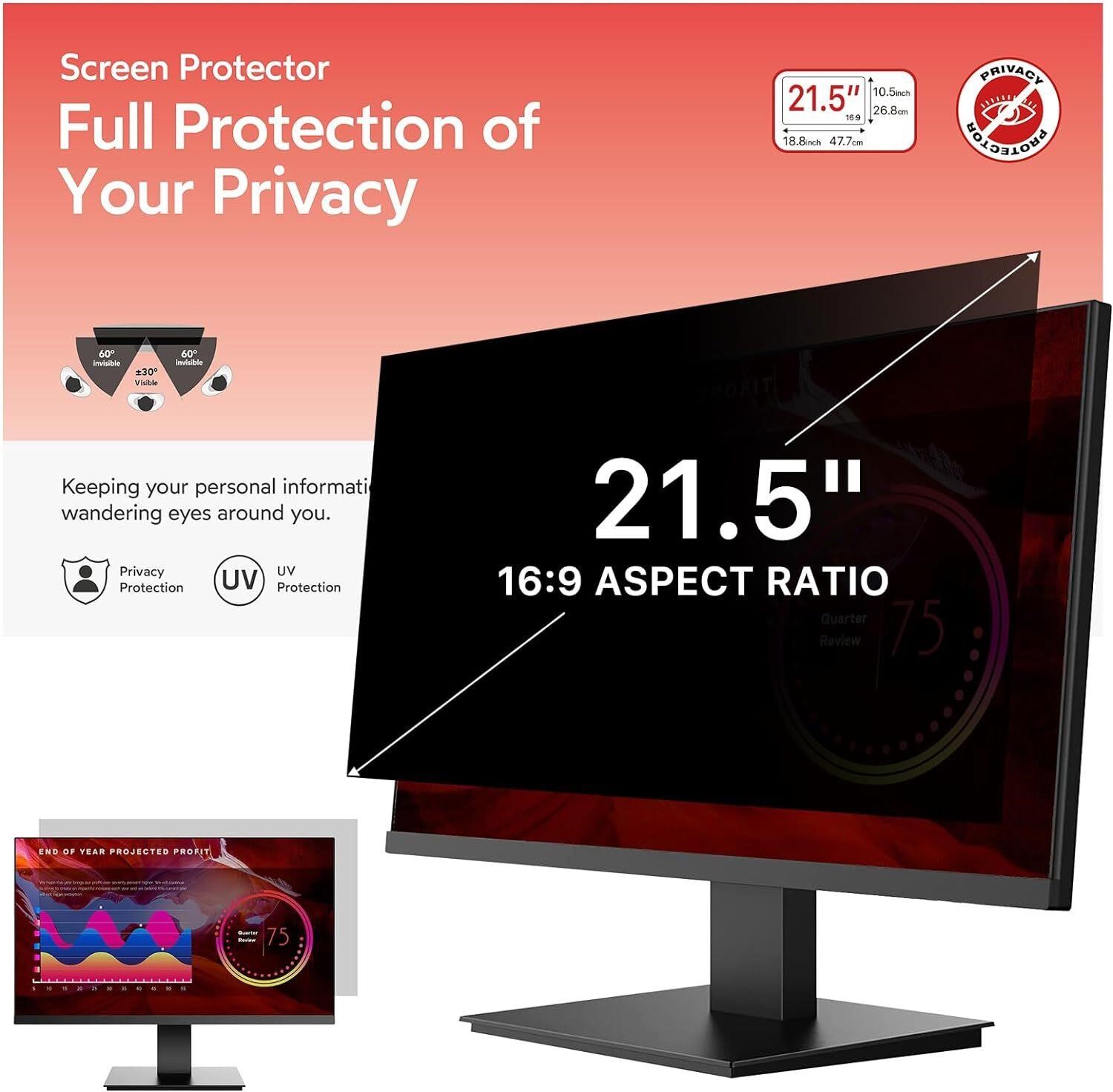 Bersem 21.5 Privacy Screen  16:9 Anti-Glare