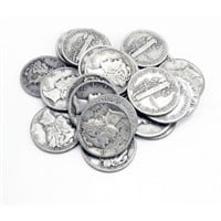 (20) Mercury Dimes - 90% silver
